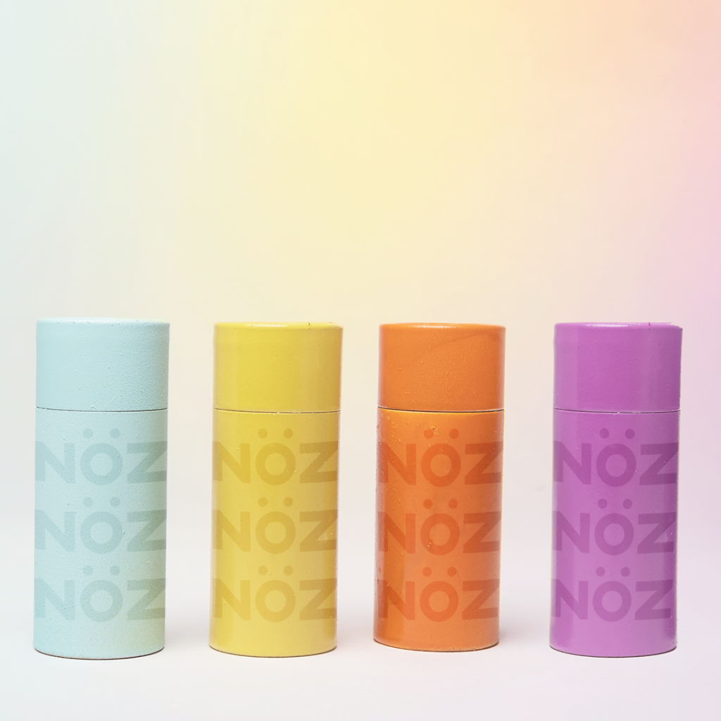 Nöz Sunscreen multicolor product lineup.